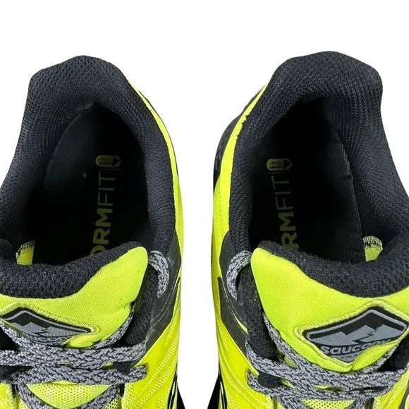 Saucony Men's Sz 10.5 M Mad River TR 2 Trail Running Shoes Volt Yellow S20582-35