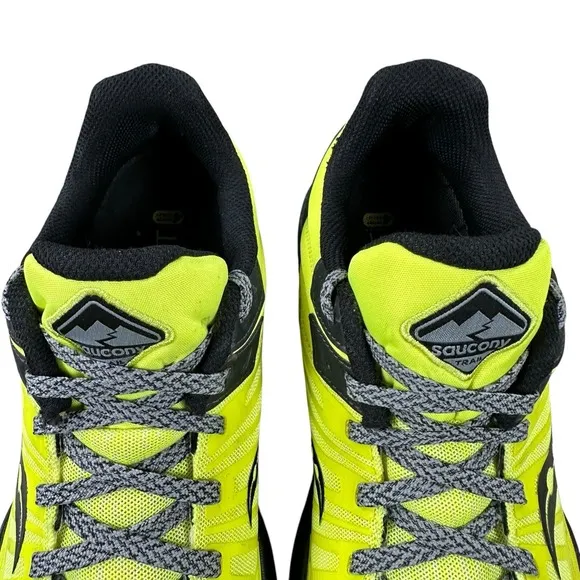 Saucony Men's Sz 10.5 M Mad River TR 2 Trail Running Shoes Volt Yellow S20582-35