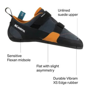 Scarpa Force V Climbing Shoes in Black and Orange