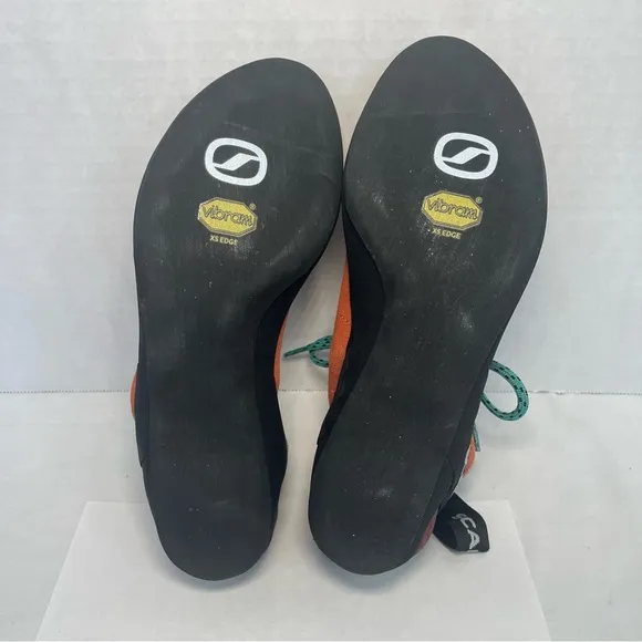 Scarpa Helix Rock Climbing Shoes Hiking Vibram Soles XS Edge Orange Women 6