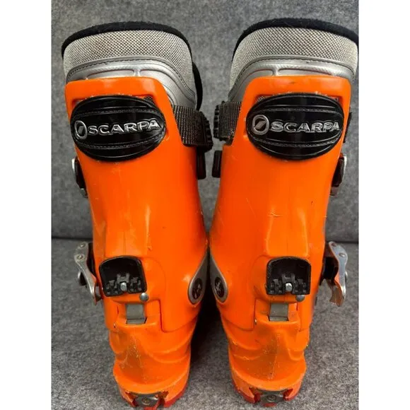 Scarpa Laser Touring Backcountry Ski Boots Men’s 6.5-7 Orange Vibram Soles