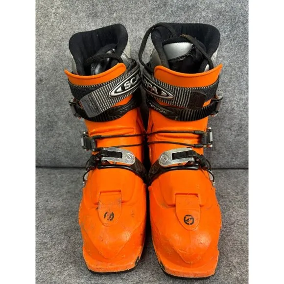 Scarpa Laser Touring Backcountry Ski Boots Men’s 6.5-7 Orange Vibram Soles