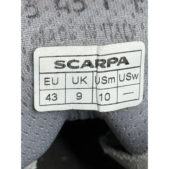 SCARPA Men's 10 Helix Lace Rock Climbing Shoes Trad Sport Bouldering Gray Red