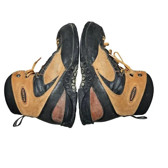 Scarpa Pro Ascent Mens Climbing Hiking Boots Size 42 Orange Black Gorpcore‎