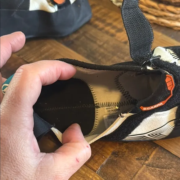 Scarpa Veloce Shoes in Black, Orange, and Blue - worn three times- excellent