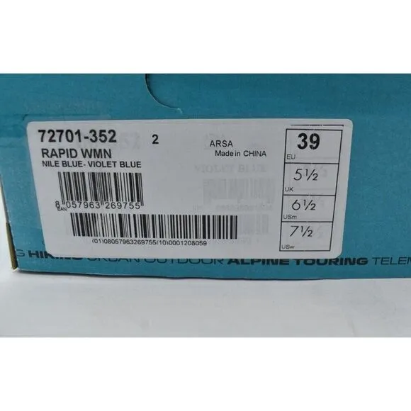 Scarpa Womens EU 39 US 7.5 Rapid Approach Nile Blue Trail Running Shoes Sneakers