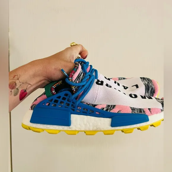 Size 8.5 - adidas Pharrell x NMD Human Race Trail Solar Pack men’s athletic shoe