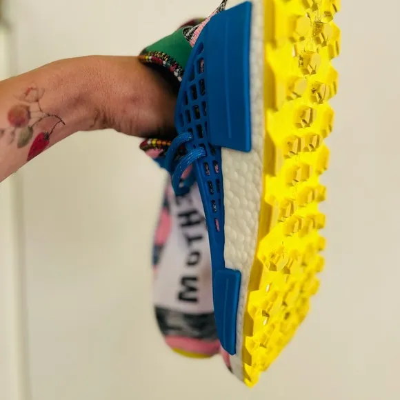 Size 8.5 - adidas Pharrell x NMD Human Race Trail Solar Pack men’s athletic shoe