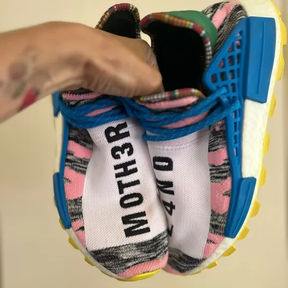 Size 8.5 - adidas Pharrell x NMD Human Race Trail Solar Pack men’s athletic shoe