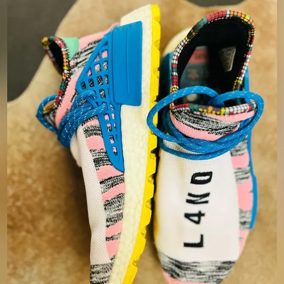 Size 8.5 - adidas Pharrell x NMD Human Race Trail Solar Pack men’s athletic shoe