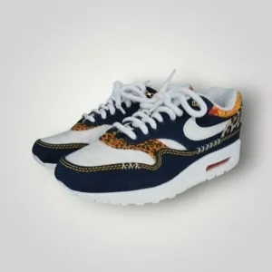 Size 9 - Nike Air Max 1 Premium Denim Leopard NWOB