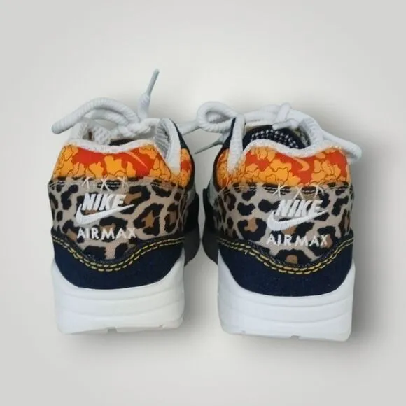 Size 9 - Nike Air Max 1 Premium Denim Leopard NWOB