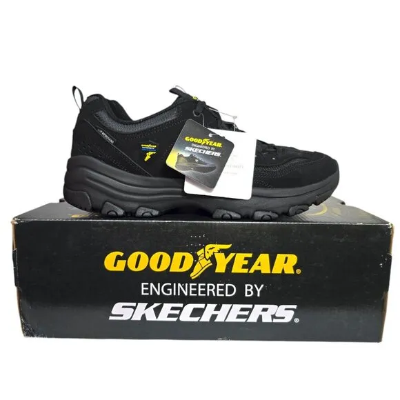 Skechers Goodyear Slip Resistant Shoes Memory Foam Women's Size 9.5 Moja Black