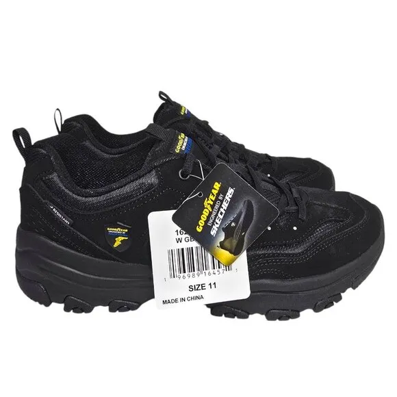 Skechers Goodyear Slip Resistant Shoes Memory Foam Women's Size 9.5 Moja Black