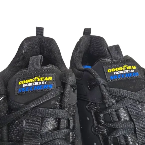 Skechers Goodyear Slip Resistant Shoes Memory Foam Women's Size 9.5 Moja Black