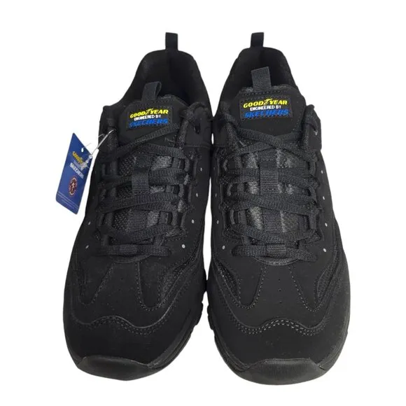Skechers Goodyear Slip Resistant Shoes Memory Foam Women's Size 9.5 Moja Black