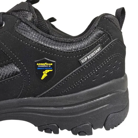 Skechers Goodyear Slip Resistant Shoes Memory Foam Women's Size 9.5 Moja Black