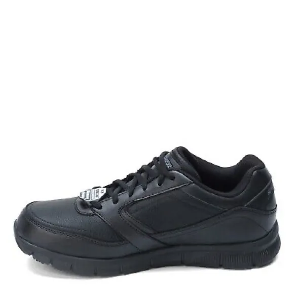 Skechers Mens Nampa Soft Toe Lace up Safety Shoes Black Polyurethane Size 9 NWT
