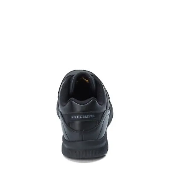Skechers Mens Nampa Soft Toe Lace up Safety Shoes Black Polyurethane Size 9 NWT