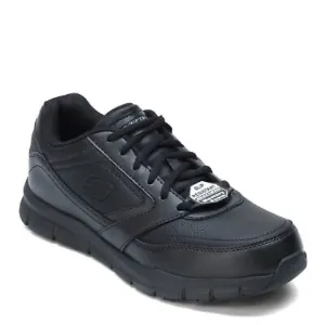 Skechers Mens Nampa Soft Toe Lace up Safety Shoes Black Polyurethane Size 9 NWT
