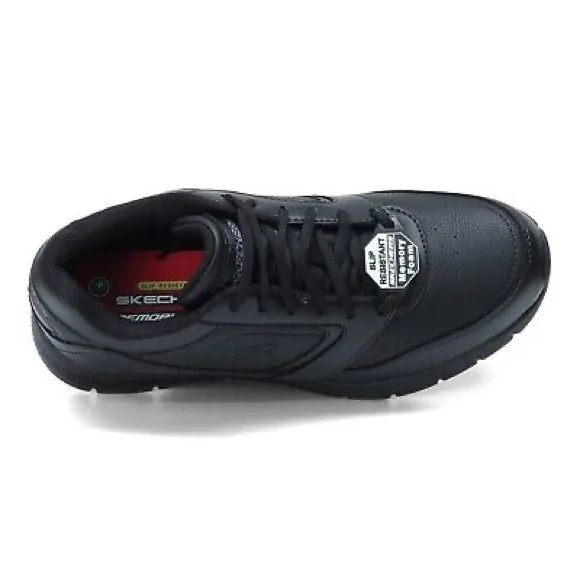 Skechers Mens Nampa Soft Toe Lace up Safety Shoes Black Polyurethane Size 9 NWT