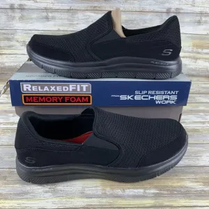 Skechers Shoes Mens 11 Black Flex Advantage Sr MCALLEN Slip Water Resistant Work
