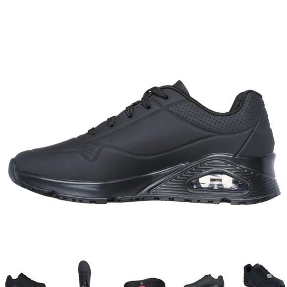 Skechers WOMEN'S Work Relaxed Fit: Uno SR Workwear Shoes 108021 Black