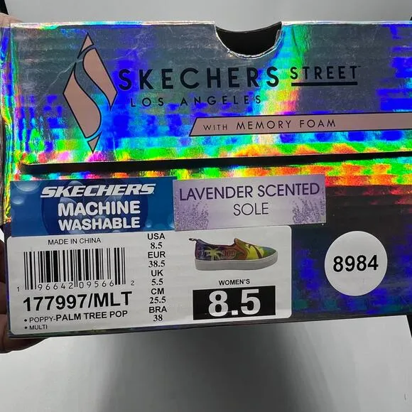 Skechers x Hollywood Women's Poppy Palm Tree Pop Shoes Multicolor Size 8.5