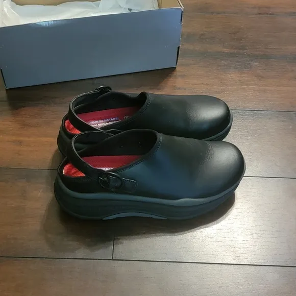 Sketchers Work Relaxed Fit Slip Resistant Memory Foam Footbed Clogs Shoes