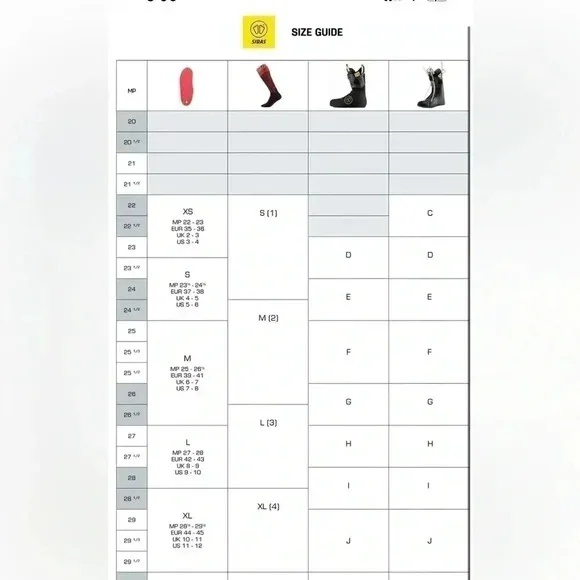 Ski boot liner Sidas insoles