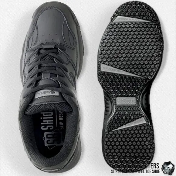 SKIDBUSTER WOMEN’S SLIP RESISTANT ATHLETIC WORK SHOES 5055 IN BLACK SIZE 5.5 NEW