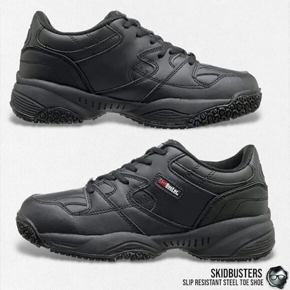 SKIDBUSTER WOMEN’S SLIP RESISTANT ATHLETIC WORK SHOES 5055 IN BLACK SIZE 5.5 NEW