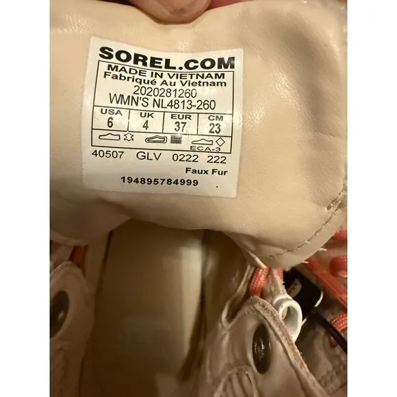SOREL Brex Cozy Lace Up Womens‎ Boots Size 6