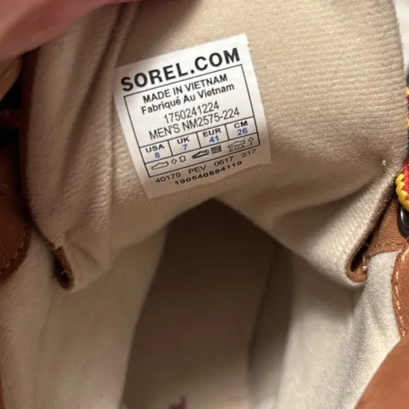 Sorel Cheyanne II Waterproof Duck Boots NM2575-224 Chipmunk Tan Black Mens 8