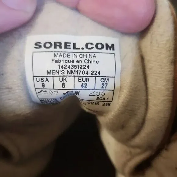 Sorel Cheyenne waterproof leather duck boots men's size 8