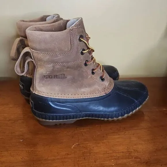 Sorel Cheyenne waterproof leather duck boots men's size 8