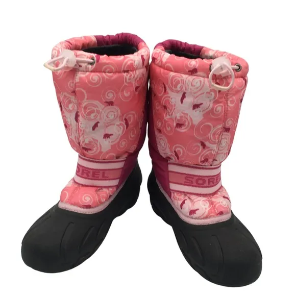 Sorel Cub Pink Winter Snow Moisture Wicking Boots size 6