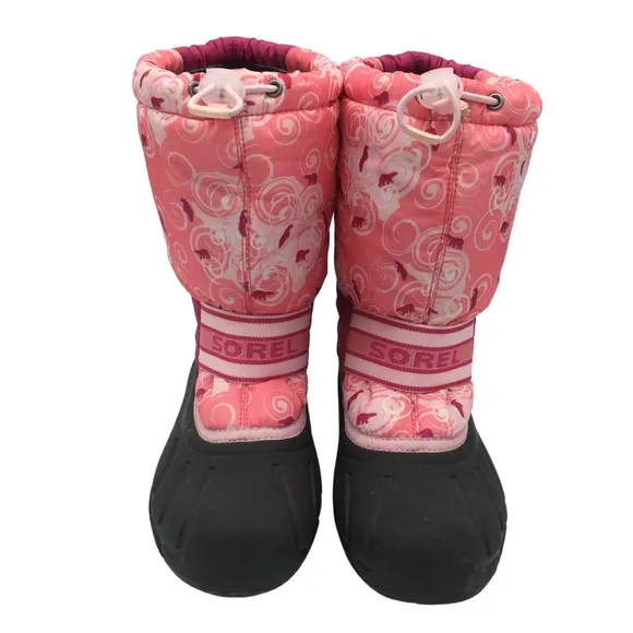 Sorel Cub Pink Winter Snow Moisture Wicking Boots size 6