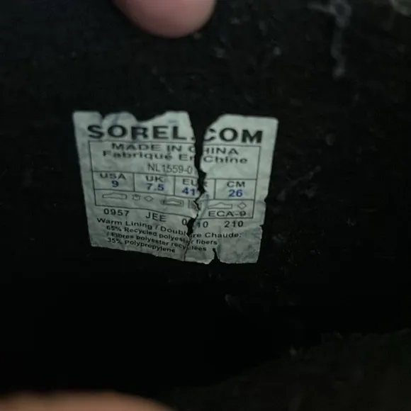 Sorel Dahlia Patent Leather MidCalf Waterproof Winter Lined Boots Black Womens 9