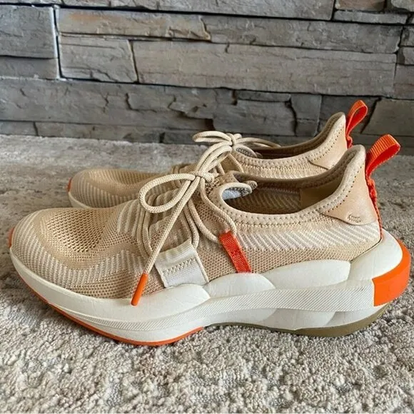 Sorel Explorer Defy Low Top Sneakers Tennis Shoes Ceramic Chalk Orange Cream