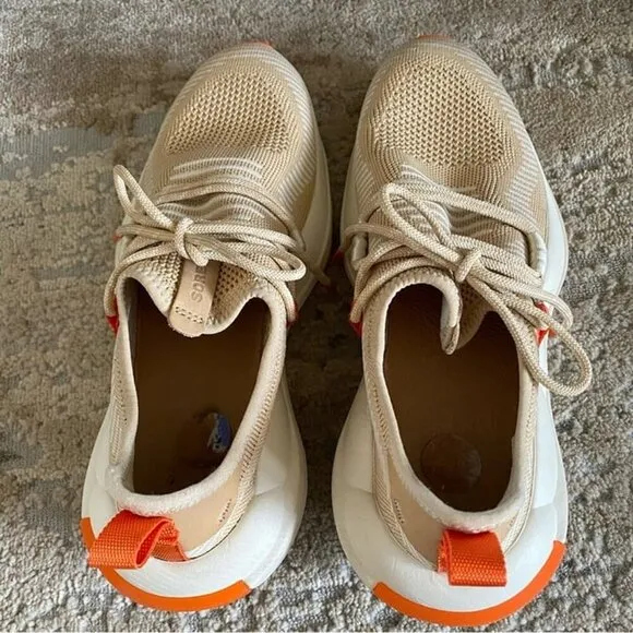 Sorel Explorer Defy Low Top Sneakers Tennis Shoes Ceramic Chalk Orange Cream