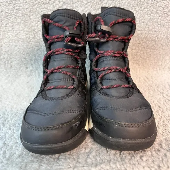 Sorel Insulted Ankle Boots Girls Kids size 3 Black Hiking Trail Outdoor Shoes