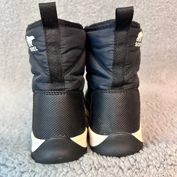 Sorel Insulted Ankle Boots Girls Kids size 3 Black Hiking Trail Outdoor Shoes