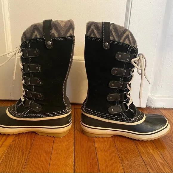 Sorel Joan of Arctic Knit II Chevron Waterproof Boots Size 7