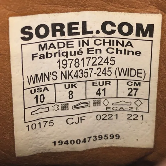 Sorel Joan of Arctic Wedge III Chelsea Ankle Boots 10 Wide