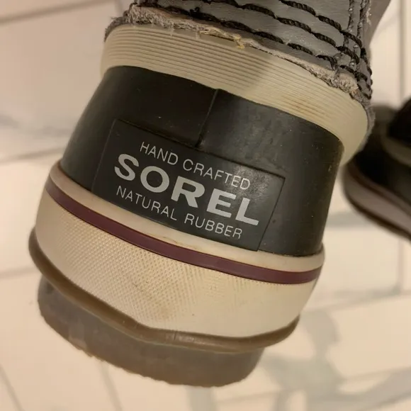 SOREL Joan of Arctic Boots Quarry/Black Size 8