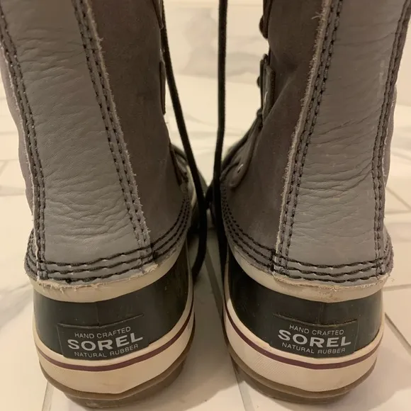 SOREL Joan of Arctic Boots Quarry/Black Size 8