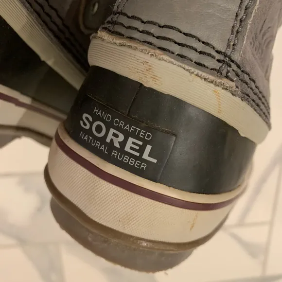 SOREL Joan of Arctic Boots Quarry/Black Size 8