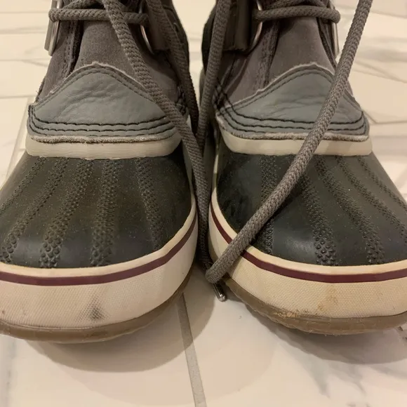 SOREL Joan of Arctic Boots Quarry/Black Size 8