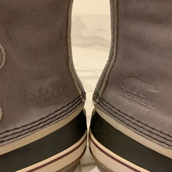 SOREL Joan of Arctic Boots Quarry/Black Size 8